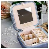 Benevolence LA Plush Velvet Travel Jewelry Box   Featured in Oprah