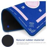 2F22E Mahjong Mat - Non-Slip Noise Reduction Gaming Mat 32.4x32.4 Inch for Mahjong/Poker/Board Games/Card Games/Dominoes (Blue)