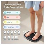 Etekcity Smart Rechargeable Scale for Body Weight, BMI, Fat, Muscle Mass, Digital Bathroom Scale with 13 Metrics, Secret Mode, Bluetooth Connect to Free Apps, Stealth Black