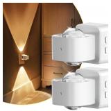 L LOHAS LED Night Lights Plug into Wall, Night Light Projector, Dusk to Dawn Sensor, Rotating White Nightlight for Kids, Soft White Ambient Lighting for Bathroom, Gaming Room, Gifts,2 Pack