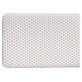 OSVINO Bath Pillow Thick Comfy Drainage for Jetted Tub Spa Cushion with 8 Suction Cups, White, 7.5"x11.5"x2"