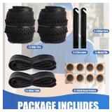 2 Pack 24" x 1.95" Mountain Bike Tire Set, 24 inch Folding Replacement Puncture-Resistant Bicycle Tires with 24 x 1.75-2.125 inch Bike Tubes and Repair Tool Kit for Mountain Bike, Off-Road Bike