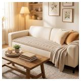 Smiry Couch Cover for Dogs, Non Slip Washable Sofa Protector for Pets, Soft Furniture Cover for Pet, Stylish Sofa Covers, Cozy Protect Against Fur, Dirt & Everyday Messes (Apricot, 27.6" x 47")