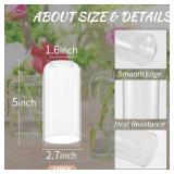 12pcs Glass Bud Vases - 5 Inch Tall Clear Flower Vases for Centerpieces, Glass Vase Modern Bud Vase for Wedding Party Dining Table Centerpieces, Living Room Decorative, Home Decor