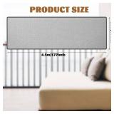 Hosuly Banister Guard 15 x 3 ft Balcony Netting for Kids Pets Stairway Safety Net Baby Fence Door Balcony Netting Safety Mesh Stair Net with No Drilling for Apartment Railing(Black)