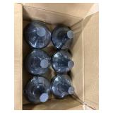 ZSZMFH 16oz Torch Canisters, 6 Pack Bamboo Torch Refillable Replacement Canister, Outdoor Citronella Fuel Torch Canister with Wicks and Covers,for Luau Party, DIY Garden Decor.