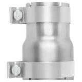 3 to 3.5 inch Exhaust Adapter with Clamp Stainless Steel, 3" ID to 3.5" ID Exhaust Reducer Connector Pipe with Clamp