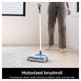 Shark Rechargeable Floor Sweeper, Motorized Brushroll, Compact Swivel Design, Easy-Empty Dust Cup, 10" Cleaning Path, Powerful Debris, Dust & Pet Hair Pickup, for All Floor Types, Blue, V2700Z