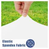 Moosfor Spandex 6 Foot Rectangle Table Cloth 2 Pack, Elastic Fitted Tablecloths for Picnic, Stretch Washable Patio Table Cover for Outdoor, Camping, Banquet and Parties (White, 30"x72")