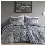 Comfort Spaces Twin Comforter Set - Grey Dorm Bedding for All Season, Ultra Soft 2 Pieces Reversible Comforter with 1 Matching Sham, Easy Care, Machine Washable, Twin/Twin XL