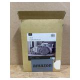 Comfort Spaces Twin Comforter Set - Grey Dorm Bedding for All Season, Ultra Soft 2 Pieces Reversible Comforter with 1 Matching Sham, Easy Care, Machine Washable, Twin/Twin XL