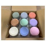 Overnight Oats Containers with Lids, 16oz Wide Mouth Mason Jars with Lids, 9 Pack Glass Jars with Airtight lid for Chia Pudding Yogurt Salad, Meal Prer Oatmeal Jars