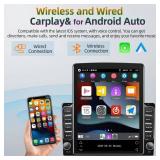 Andorid 13 Car Stereo for Ford E-150/E-250 2005-2014,for Ford E-350 Super Duty 2005-2019,9.7 Inch Touch Screen Radio with Wireless CarPlay/Android Auto 2Din GPS Bluetooth FM Backup Camera,2+32G
