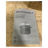 Elite Gourmet MST-350B Electric Slow Cooker, Adjustable Temp, Entrees, Sauces, Stews & Dips, Dishwasher Safe Glass Lid & Crock (3 Quart, Black)