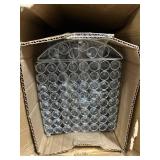 Nitial Crystal Wedding Card Box with Heart Lock 11in Wedding Money Box Treasure Chest Silver Bead Card Receiving Memory Storage for Reception Brithday Graduation Baby Shower Party (Elegant Style)