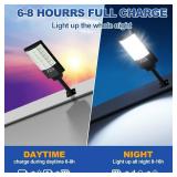 Solar Street Lights Outdoor, Waterproof Motion Sensor Solar Lights with Remote Control, 6500K Dusk to Dawn Parking Lot Flood Light for Outside Garage Yard, 6 Pack
