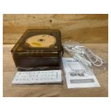 CARONSORT CD Player with Speakers Bluetooth Nostalgic Retro Portable CD Players for Home Wood Music Player FM Radio for HomeWired and Remote Control-Walnut Brown