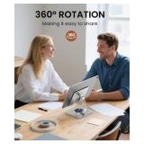TIGRIS 360  Rotating Tablet Stand for iPad, Adjustable Foldable Metal Desk Stand, Stable Portable Tablet Holder for Office, Kitchen, Video Calls, Compatible with iPad Pro/Air/Mini, Kindle, Surface