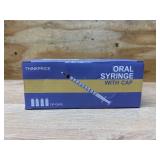 50 Pcs 1ml Syringes with Caps Oral Dispenser Individually Sterile Warpped for Medicine Dropper, Colostrum Collect Feeding Pets, Liquid