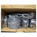 Partsam 10Pcs 2.5" Round Red 13 LED Side Marker Clearance Lights with Reflectors for Truck Trailer RV, Grommets and Pigtails Include, Clear Lens, Sealed Waterproof, Flush Mount, 12V