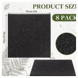 Nuanchu 8 Pcs 12 x 12 Inch Rubber Stepping Stones Outdoor Garden Walkway Non-Slip Durable Rubber Pavers for Patio, Pathway, and Landscaping, Weatherproof Stepping Stones for Easy Installation(Square)