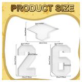 HILAVO 26 Charcuterie Numbers Fillable, 3Pcs 13.7" Graduation Cap Number Charcuterie Board Box 2026 Graduation Decorations Food Serving Tray for Class of 2026 Congrats Grad Party Decorations