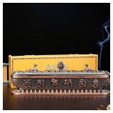 Incense Holder for Sticks Incense Burner with Ash Catcher Incense Stand for Yoga Meditation Home Office Decor - Red Bronze