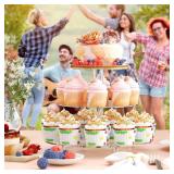Acrylic Cupcake Stand, Clear Dessert Tower Holder Display with Base for Wedding, Party, Baby Shower, 3 Tier Round, Transparent
