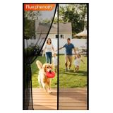 Flux Phenom Magnetic Screen Door - Bugs Out, Breeze in - 9min Install Auto-Sealing Heavy Duty Double Stitched Mesh, 52 Magnets, Hands Free Sliding & Patio Doors Net, Pet & Kid Friendly, 38 x 82 Inch
