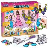 Imagimake Window Art Princess | Unicorn & Mermaid Suncather Kit | 16 Pieces Glass Painting Set | Kids Activities Ages 5-8 | DIY Craft Kit | Birthday Gifts for Girls Ages 5,6,7,8,9,10,12 Years Old