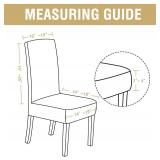 H.VERSAILTEX Velvet Dining Chair Covers Stretch Chair Covers for Dining Room Set of 4 Parson Chair Slipcovers Chair Protectors Covers Dining, Soft Thick Solid Velvet Fabric Washable, Grey