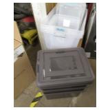 Lot of assorted plastic storage tot...