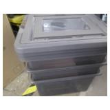 Lot of assorted plastic storage tot...