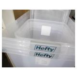 Lot of assorted plastic storage tot...