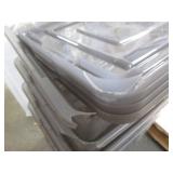 Lot of plastic storage totes, some ...