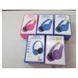 5 Assorted color wireless jeadphone...