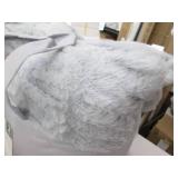 Pair of plush grey pillows...