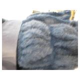 Pair of plush blue pillows...