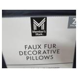 Pair of plush blue pillows...
