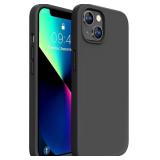 $14 Miracase Designed for iPhone 13 Case, Soft Anti-Scratch Microfiber Lining, Shockproof Liquid Silicone Rubber Phone Cover Case for 13 6.1 inch, Black