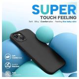 $14 Miracase Designed for iPhone 13 Case, Soft Anti-Scratch Microfiber Lining, Shockproof Liquid Silicone Rubber Phone Cover Case for 13 6.1 inch, Black