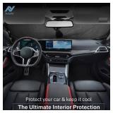 Autovir Windshield Sun Shade Foldable   280T Car Front Window Shade, Heat Shield UV Sun Visor Protection, Keeps Interior Cool, Easy Fold Storage, Universal Fit for SUV, Sedan