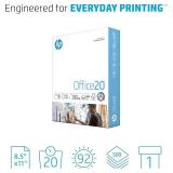 HP Printer Paper | 8.5 x 11 Paper | Office 20 lb | 1 Ream - 500 Sheets | 92 Bright | Made in USA - FSC Certified | 172160R