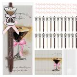 $12 Sinload 24 Sets Espresso Martini Gifts Bulk Martini Pens with Cocktail Greeting Cards a Tini Bit Older Birthday Gifts for Women 21st 25th 30th Birthday Wedding Graduation Summer Party Supplies