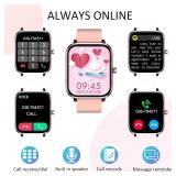 $16 Smartwatch for Women - Call, Fitness Tracker, Heart Rate & Sleep Monitor, 1.69' Touch Screen, Waterproof - For Android & iPhone, Pink