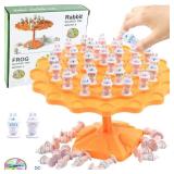 kykake Rabbit Balance Game Toys, Balance Game Tree Two-Player Parent-Child Interactive Family Tabletop Puzzle Montessori Toy,Rabbit Board for Kids and Adults (Rabbit)