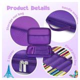 $14 Hard Case Compatible with 3Doodler Start+ Essentials (2023) for 3D Pen Set for Kids, Art Activity Set Carrier Case for Printing Filament Refill and USB Charger,Purple (Box Only)