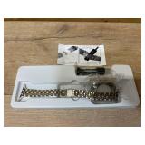 $20 QUNDAXI Slim Watch Band Compatible with Apple Watch 41mm 45mm 42mm 44mm 40mm 38mm Metal Stainless Steel Watchband Suitable for iWatch 11/10/9/8/7/6/5/4/3/2/1/SE Series Women Luxury Strap