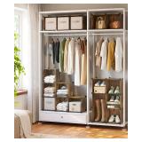 $46 SONGMICS Cube Storage Organizer, Set of 16 Plastic Cubes, Closet Organizers and Storage, Room Organization, Bedroom Living Room, 12.2 x 48.4 x 48.4 Inches, Rustic Brown ULPC442A01