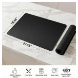 $12 YUHFERA Stove Top Cover for Electric Stove - Silicone Stove Mat for Glass Top, Glass Cooktop Protector, XL Dish Drying Mats For Kitchen,Oven Covers for Electric Stove (Black,28 x 20)